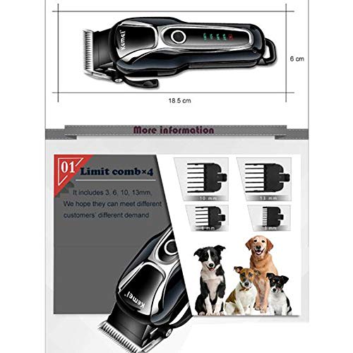 SIBEI Clippers Perro, Kit de Aseo Perro, Peluquería Canina Clippers, Perro Cortar el Pelo de Perro Clippers Trimmer Mascotas Peluquería Canina