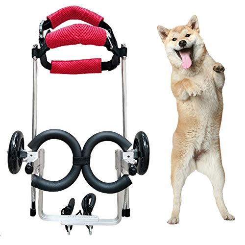 Silla de Ruedas Ajustable para Perros para Patas traseras, Patas traseras Silla de Ruedas Auxiliar para Mascotas, Silla de Ruedas Suave y cómoda para Perros pequeños/medianos/Grandes