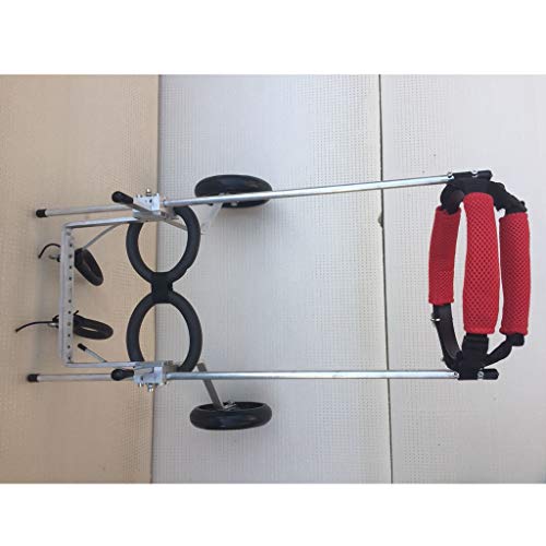 Silla de ruedas para mascotas Tamaño ajustable para el perro Hind Limb entrenamiento Scooter auxiliar, una variedad de modelos adecuados para 2-50 KG Ropa para mascotas ( Color : Red , Tamaño : XXS )