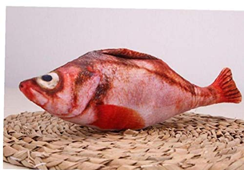 SimulacióN De Pescado Juego Juguete para Mascotas De Felpa Almohada Amarilla Carpa 3D Juguete para Gatos Gato Menta Regalo De Pescado En Forma De Pez Rellenos