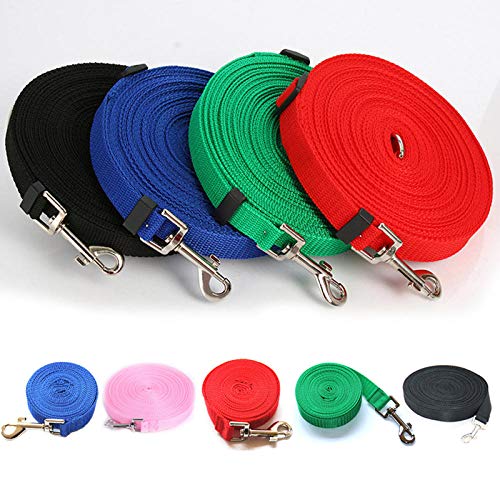 SITAOTU Correas para Perros Correa De Plomo para Mascotas para Perros Gatos Rojo Verde Azul Nylon Walk Correa para Perros Tamaño Outdoor Security Training Arnés para Perros 8A0966 10M Negro