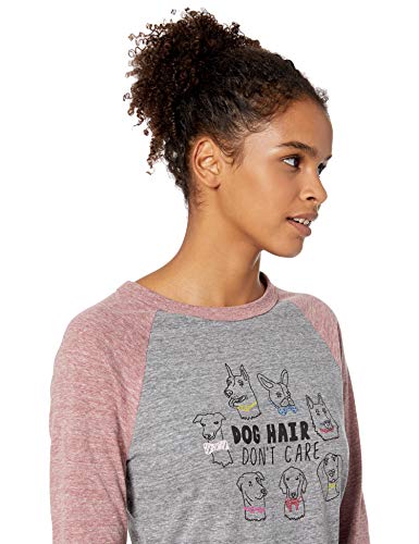 Skechers Women's Bobs for Dogs and Cats 3/4 Length Graphic Baseball T-Shirt