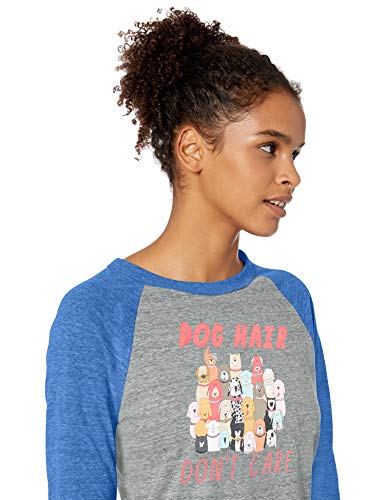 Skechers Women's Bobs for Dogs and Cats 3/4 Length Graphic Baseball T-Shirt