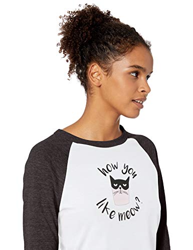 Skechers Women's Bobs for Dogs and Cats 3/4 Length Graphic Baseball T-Shirt