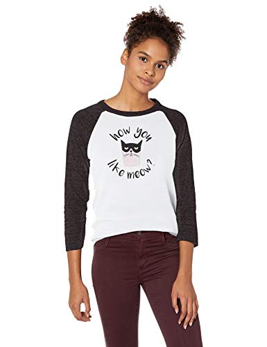 Skechers Women's Bobs for Dogs and Cats 3/4 Length Graphic Baseball T-Shirt