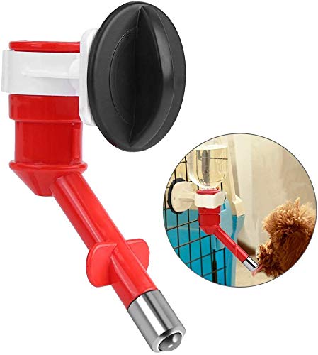 Smandy Dispensador de Agua para Mascotas Boquilla Antifugas Perros automáticos Gatos Conejo Alimentador de Agua Boquilla No-Goteo Dispensador de Agua Fuente Botella Cabezal de Agua Boquilla (Rojo)