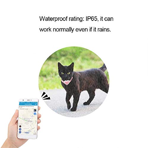 SNAWEN Mini Mascota Impermeable GPS Anti-Perdido Perro Collar de Seguimiento en Tiempo Real Buscador de Seguridad Localizador Equipo de buscador de Mascotas-Azul