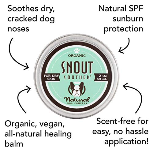 Snout Soother – Compañía de Perro Natural con Capucha Seca Agrietada y crujiente Perro Nariz Remedio para Perros Secos narices 2 onzas Lata