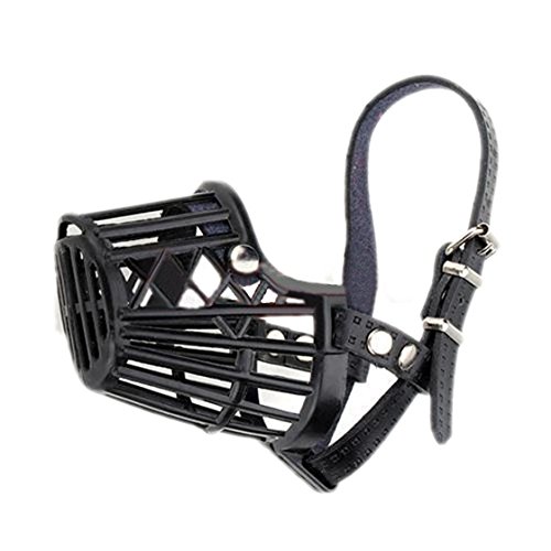 SODIAL(R) Perro de mascota Cachorro Bozal Cesta Jaula 7 TALLA L