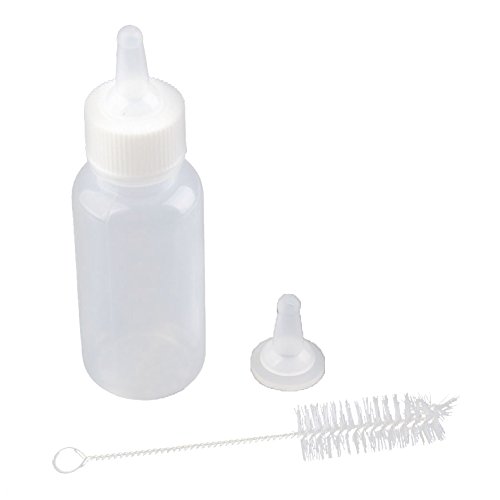 SODIAL(R)(R) Juego de Biberon para Gatito Perro 50ml Botellas de animal domestico - blanco