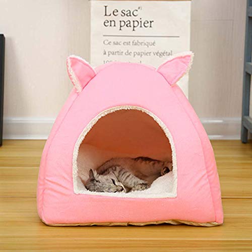 Solarphoenix - Cama Plegable para Gatos y Perros con colchón extraíble y Jaula para Cachorros, Color Gris, Rosa y Verde