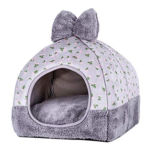 Solarphoenix - Cama Plegable para Gatos y Perros con colchón extraíble y Jaula para Cachorros, Color Gris, Rosa y Verde