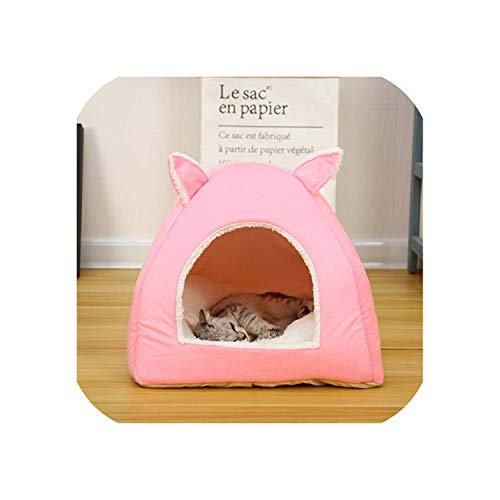 Solarphoenix - Cama Plegable para Gatos y Perros con colchón extraíble y Jaula para Cachorros, Color Gris, Rosa y Verde