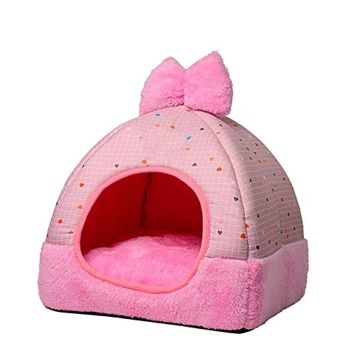 Solarphoenix - Cama Plegable para Gatos y Perros con colchón extraíble y Jaula para Cachorros, Color Gris, Rosa y Verde