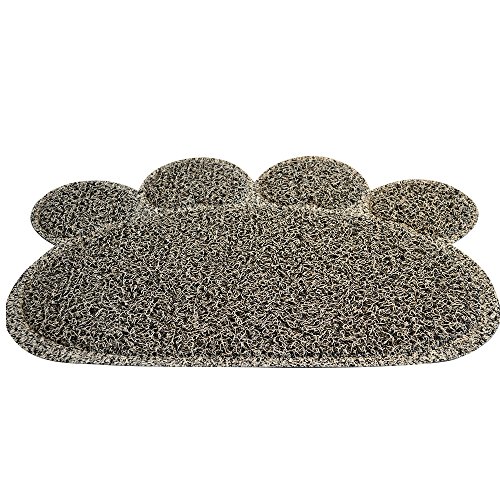 sonnyridge Premium Cat Litter Box Alfombra y alfombrilla de alimentos – Scatter Control, no pista, Gray Cat Litter (ha sido diseñado para pequeño gatitos gatos grandes a mantener la basura en la alfombra. Ideal para un gato alfombrilla de alimentos.