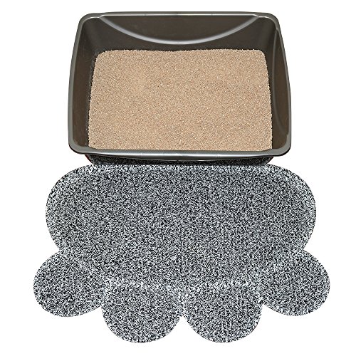 sonnyridge Premium Cat Litter Box Alfombra y alfombrilla de alimentos – Scatter Control, no pista, Gray Cat Litter (ha sido diseñado para pequeño gatitos gatos grandes a mantener la basura en la alfombra. Ideal para un gato alfombrilla de alimentos.