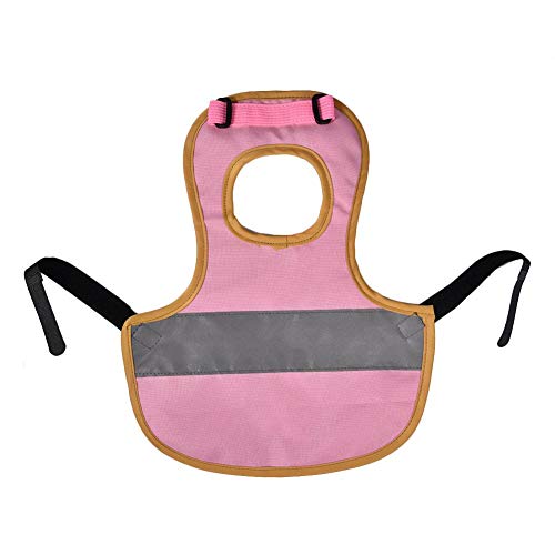 Sponsi El Delantal de Silla de gallina de Aves de Corral Protege la Pluma de Pollo para Animales, Suministros para Mascotas, Rosa/Negro Adorable