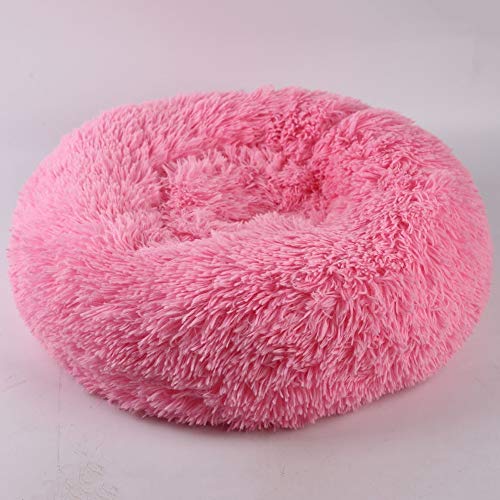 SPTHY Cat Bed Kennel, Nido De Felpa De Invierno Cálido para Perros Y Gatos Pequeños, Alivia El Dolor Articular Y Muscular,Rosado