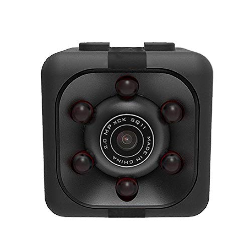 SQUAREDO Mini cámara Oculta espía, 1080P cámara DVR pequeña HD para Coche, Gran Angular de 140 Grados, cámara pequeña inalámbrica con grabadora de vídeo, detección de Movimiento, visión Nocturna