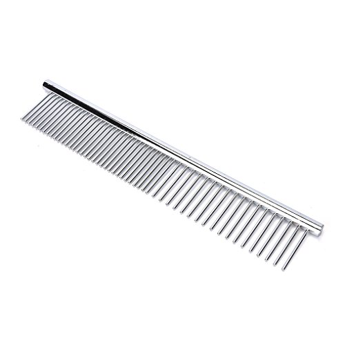 Stainless Steel Pet Grooming peine, zimingu shedding peine Herramientas Caniche Finishing Mantequilla Comb Cuidado perro y gato Profesional Peine