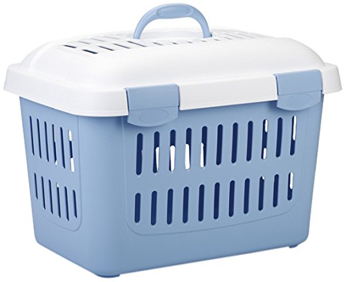 Stefanplast 4-96164 Transportador Midi Gulliver, 45 x 33 x 33 cm, Color Blanco y Azul