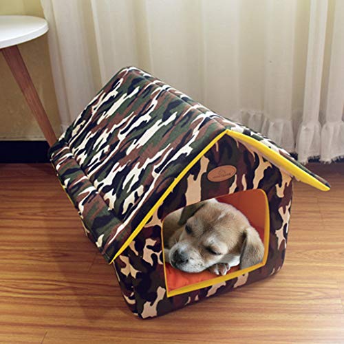 STRIR Práctica Cama para Mascotas, Desmontable Plegable Casetas Casa para Gatos Perros (S, A)