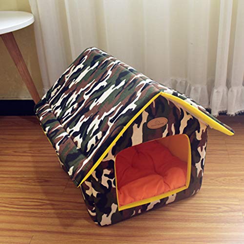 STRIR Práctica Cama para Mascotas, Desmontable Plegable Casetas Casa para Gatos Perros (S, A)