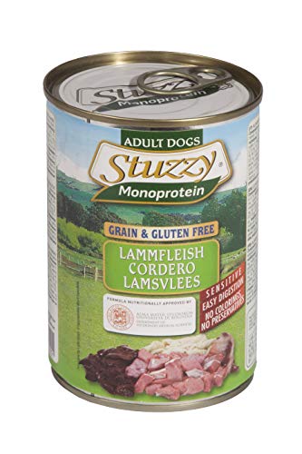 Stuzzy Comida Húmeda Natural para Perro Sabor Cordero - Paquete de 6 x 800 gr - Total: 4800 gr