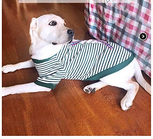 SUHXS Ropa para Perros Grandes. Camisa A Rayas De La Marca Tide XL, Talla Grande, Tamaño Mediano, Tamaño Grande, para El Otoño Y El Otoño, De Sección Delgada para El Mar.