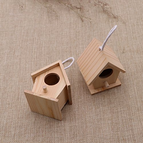 SUPVOX 4 Piezas DIY Casitas de Madera para Pájaros para Decorar Manualidades para niños