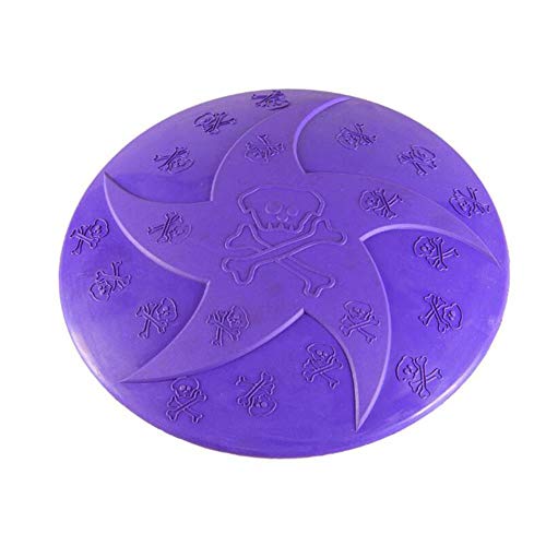 SUXIAO 1 unids Entrenamiento de Goma Discos Voladores Juguete Perro Mascota Juguete Interactivo Medio Perros Grandes Chihuahua Puppy Pitbull Chew Juguetes Suministros para Mascotas, Azul-B