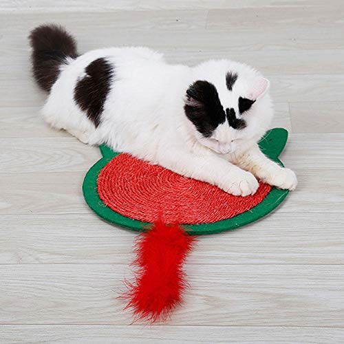 Szseven Tablero De Arañazos De Gato, Forma De Alce Sisal Alfombrilla De Araña De Gato Decoración Navideña Almohadilla De Cáñamo De Sisal Alfombra De Rascar Gatos