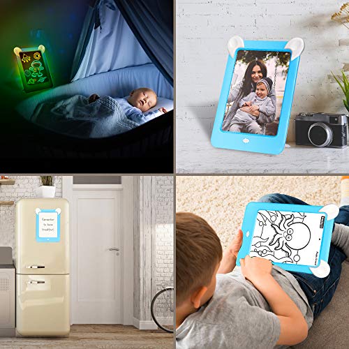 Tableta de Dibujo Pizarra 3D Mágico con Luces LED Educativo Infantil Dibujo & Marco de Fotos Regalos Juguetes para Niños