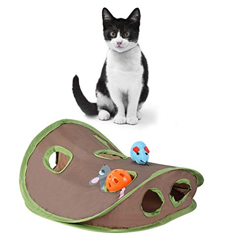 tackjoke Juguete Interactivo del ratón del Gato Juguete Plegable de la Tienda del túnel del Gato de la Inteligencia con el Juguete del Juego del Animal doméstico del Juguete del Gato del High Grade