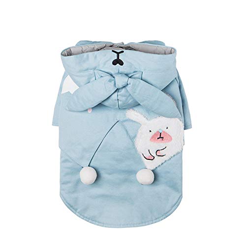 TAYIBO Clima cálido Perro Chaqueta para Cachorro Invierno,Ropa para Mascotas de otoño e Invierno, Abrigo de algodón de Peluche, manténgase abrigado - Blue_M