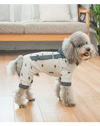 TAYIBO Invierno Abrigo de Perro para Perros pequeños,Gorra con Abrigo de algodón de Cuatro Patas, Oso de Peluche Bomeibi otoño e Invierno, Gris_L