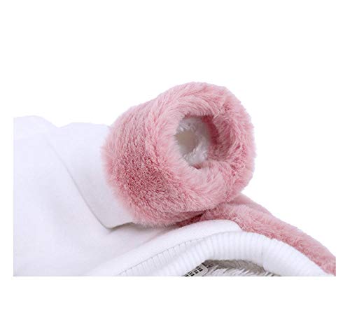 TAYIBO Ropa de Abrigo Abrigada para Perros pequeños,Ropa de Keji, Falda de Cachorro de Peluche, Mascotas de Invierno - Rosa_2XL