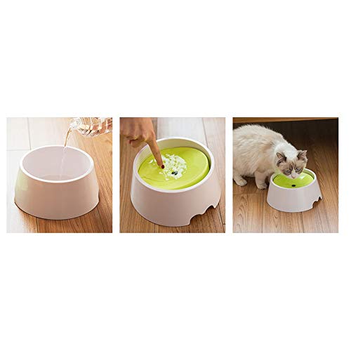 Teng Peng Tazón para Mascotas Tazón para Beber para Mascotas No Boca húmeda, Barba no mojada y Fuente para Beber de Perro Gato, 21cmX17.5cmX9cm Cuenco de Mascota de Perro y Gato