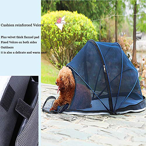 Tienda De Casas para Perros, Plegable Portátil para Acampar Al Aire Libre Casa para Perros Cómoda Cama para Mascotas De Viaje, Tienda para Ejercicios con Parque De Transporte, Camping (Gray,All Net)