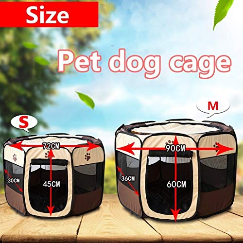 Tienda de mascotas tienda portable plegable for perro gato del perro de la jaula parque infantil del perrito de la perrera Fácil Operación octogonal Fence artículos for exteriores Extremadamente Suave