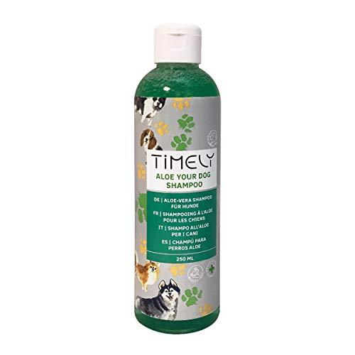 Timely - Aloe Your Dog, champú delicado para perros de pelo suave (pack de 4 x  250 ml)