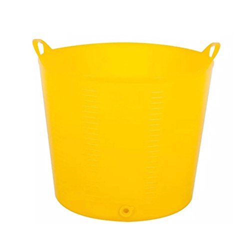 Tina de baño del Perro, Tina de baño plástica del Gato y del Perro, Tina de baño del Animal doméstico Interior y al Aire Libre, los 44 * 42cm (Color : Yellow)