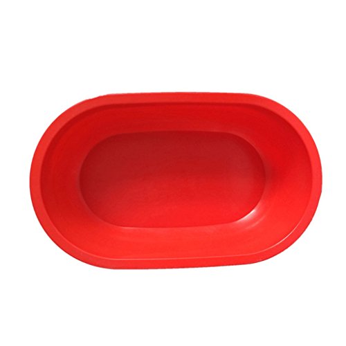 Tina de baño plástica del Perro, Tina de baño del Perro del Gato del Animal doméstico, Piscina del Animal doméstico Interior y al Aire Libre, 103 * 62.5 * 26.5cm, Rojo