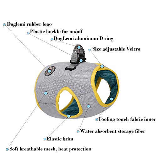 Tineer Pet Refrescante Arnés Malla de Verano Perro para Caminar Chaleco Fresco Arnés Ajustable para Perros pequeños/medianos/Grandes Correr Dentro o al Aire Libre, Caminar, Escalar montañas (XS)