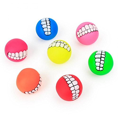 TOOGOO Juguete de Pelota chirriante para Perro Juguete para Dientes Divertido Masticar con Sonido chirriante Juguetes de los Perros