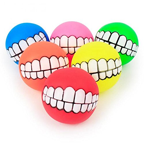 TOOGOO Juguete de Pelota chirriante para Perro Juguete para Dientes Divertido Masticar con Sonido chirriante Juguetes de los Perros