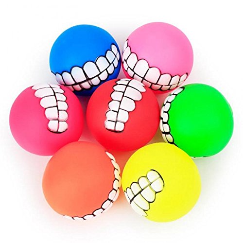 TOOGOO Juguete de Pelota chirriante para Perro Juguete para Dientes Divertido Masticar con Sonido chirriante Juguetes de los Perros