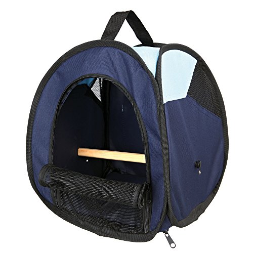 Trixie - Bolsa transportadora para pájaros (27 × 32 × 27 cm) (Azul Oscuro/Azul Claro)