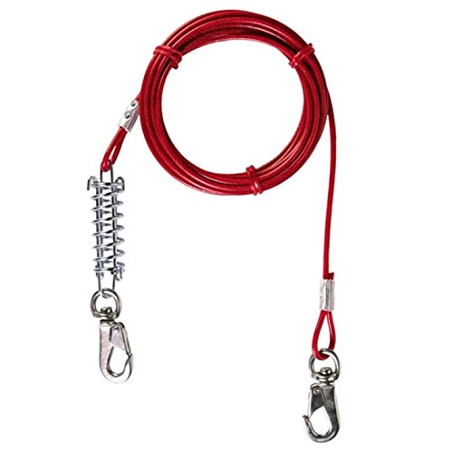 Trixie Cable plastificado con Muelle, 8 m, Rojo