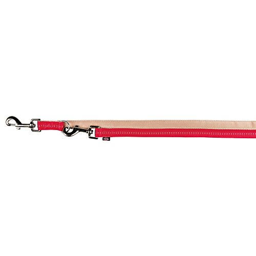 Trixie - Correa Softline ajustable para perro (XS/Rojo/beige)